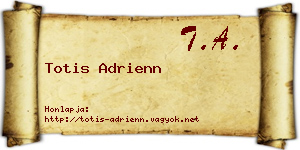 Totis Adrienn névjegykártya